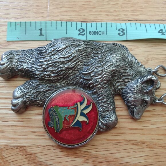 Vintage German Bear Necklace Ka Ge Blau-Weiss Durlach 1951 Festival Souvenir - Picture 10 of 12